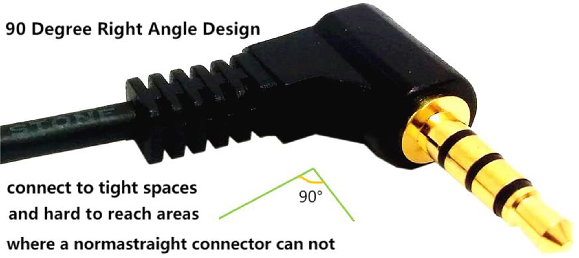 FENGHAISHUN 3.5mm 4 Pole Stereo TRRS Audio Adapter Cable Male to by FENGHAISHUN - Angle View 4