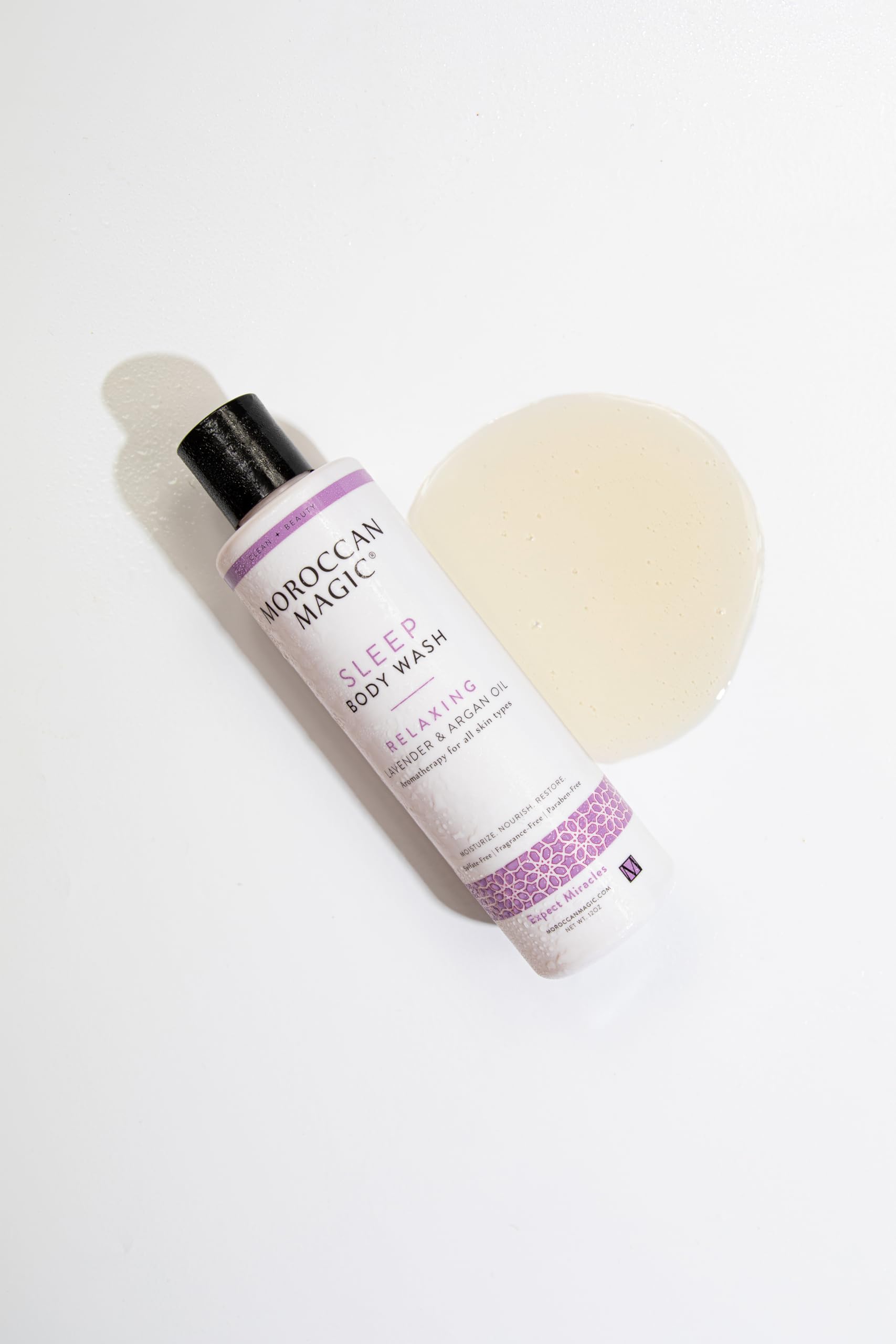 Moroccan Magic Sleep Lavender Vanilla Body Wash | Clean Beauty | Natural Non Toxic Body Wash Women and Men | Vegan Shower Gel Body Soap Body Care | Cruelty-Free, Synthetic Fragrance Free Skin Care