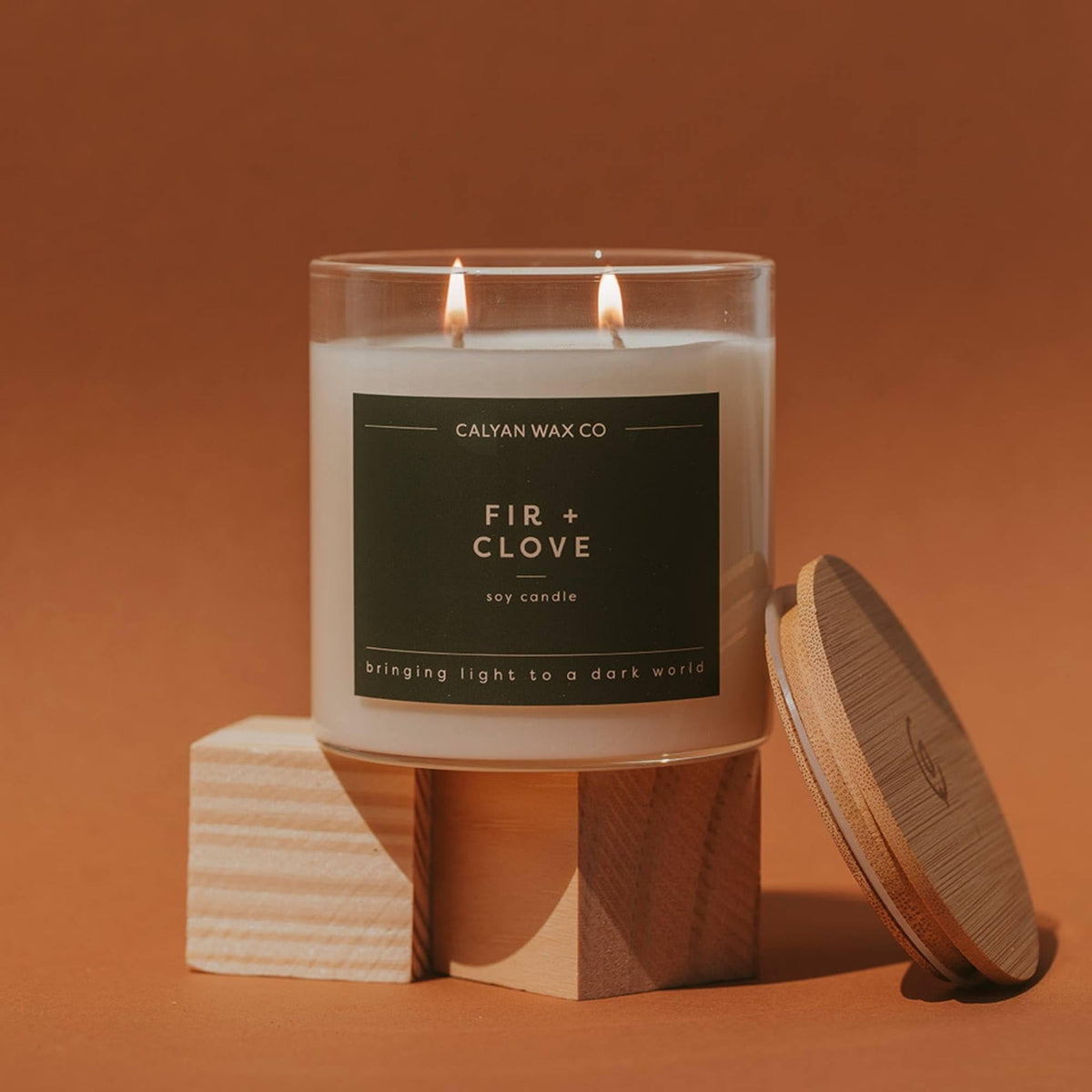 Fir Clove 2 Wick Scented Candle - Calyan Wax Co. Official Imagery - 7