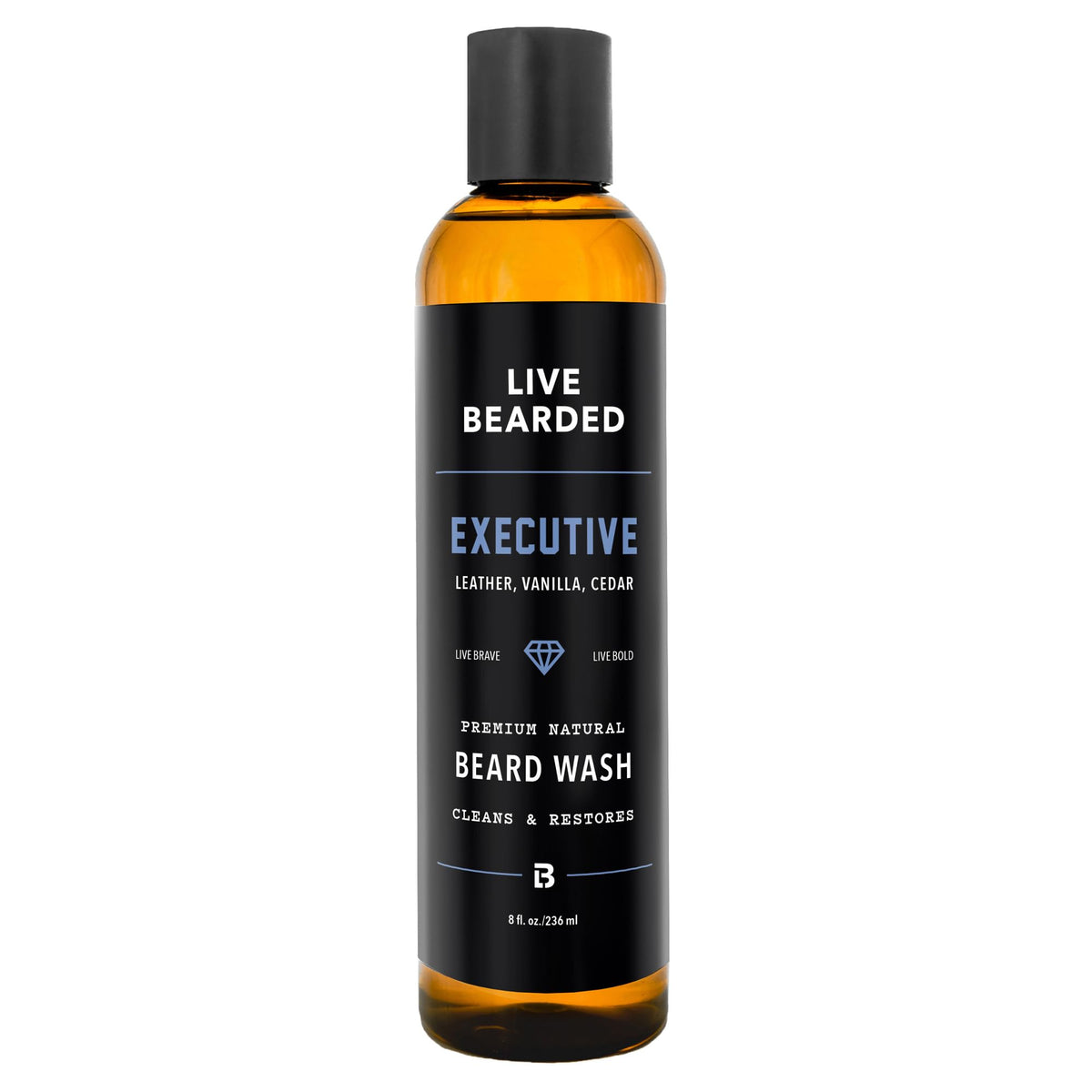Live Bearded Beard Wash 8 fl oz American Scent - Live Bearded Official Imagery - 8