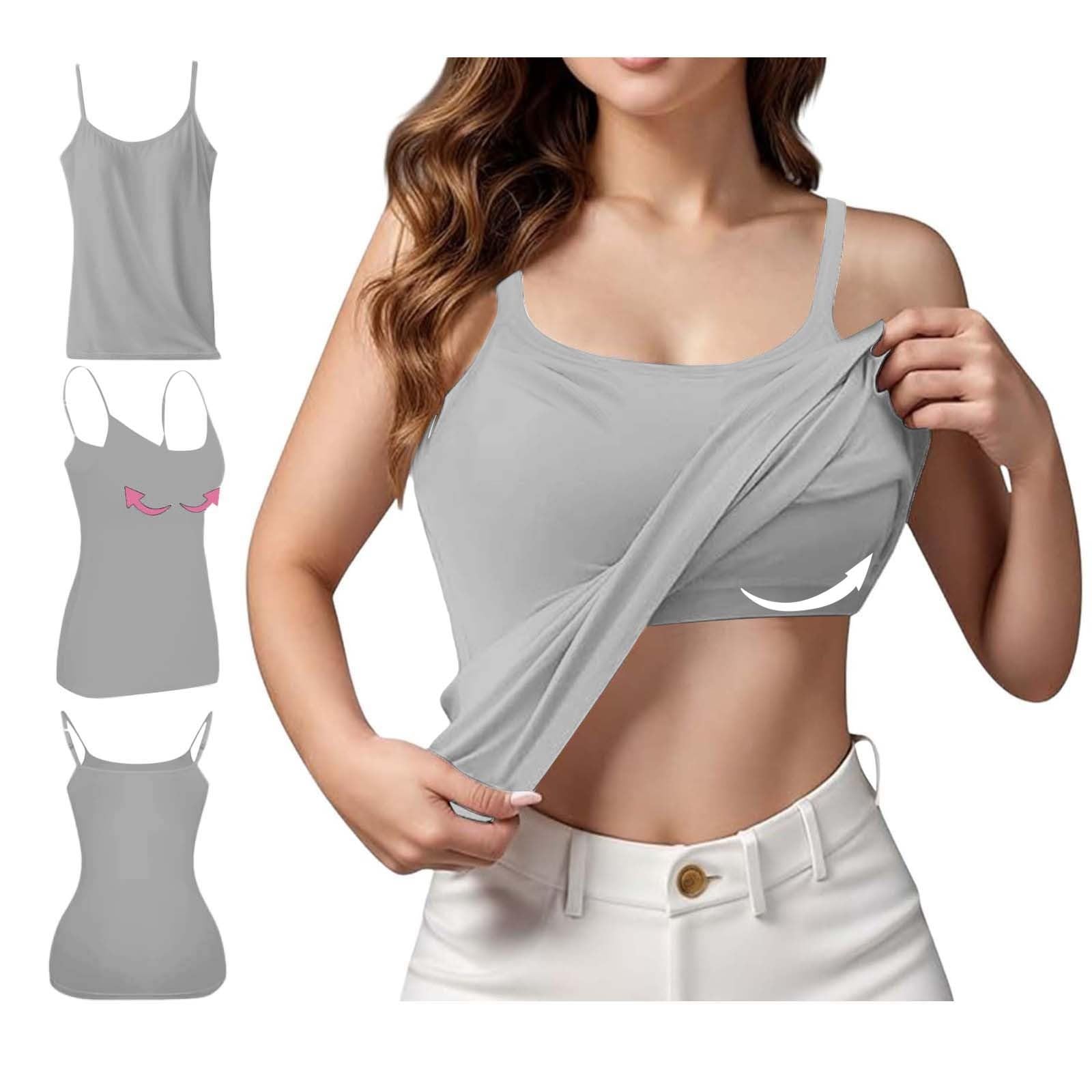 Nantdog Tank Tops with Built in Bras for Women Sports Cute Cami Workou - View 10