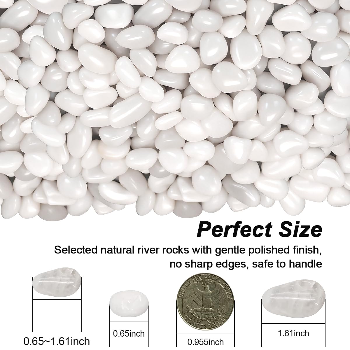 Aquarium Gravel Landscaping Pebbles Decorative Ornamental - Virekm Official Imagery - 3