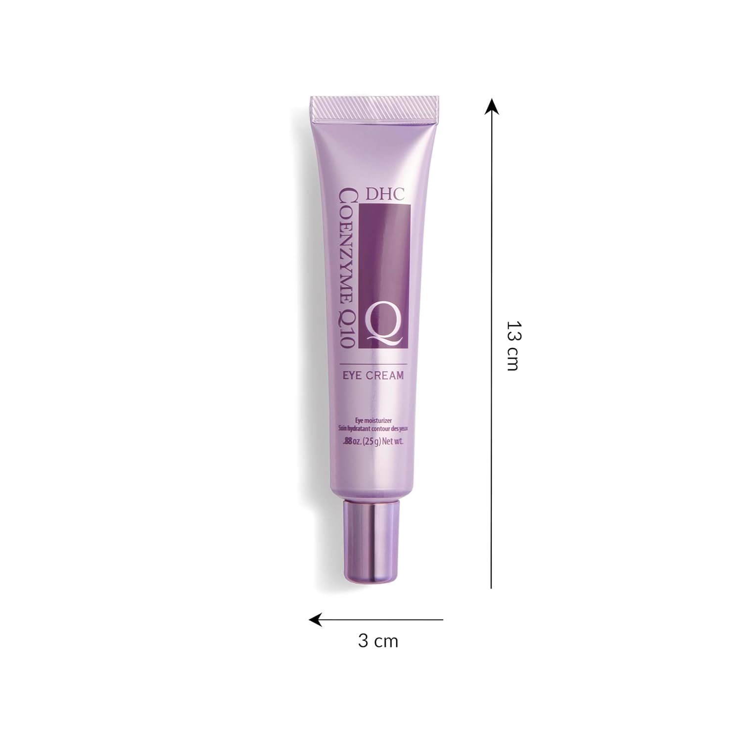 DHC CoQ10 Eye Cream jar showing the antioxidant eye treatment for fine lines and crow's feet in a 61g container