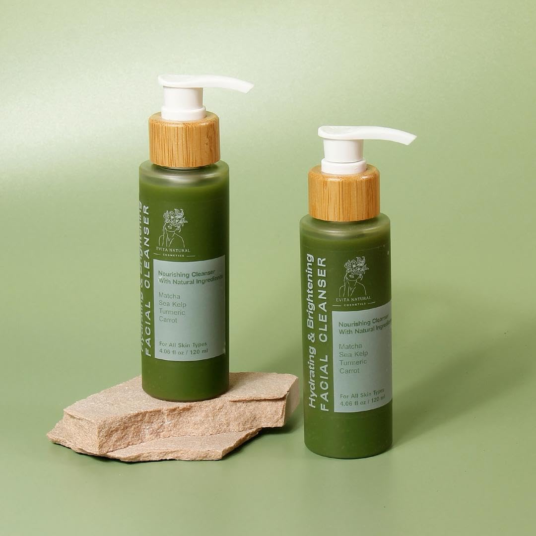 Hydrating Face Wash with Matcha &amp; Sea Kelp — Gentle Daily - Evita Natural Cosmetics