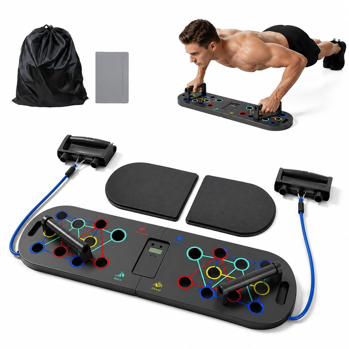 Push Up Board Portable Dismountable 17 in 1 Push Up Bar at - tongdayi Official Imagery - 6