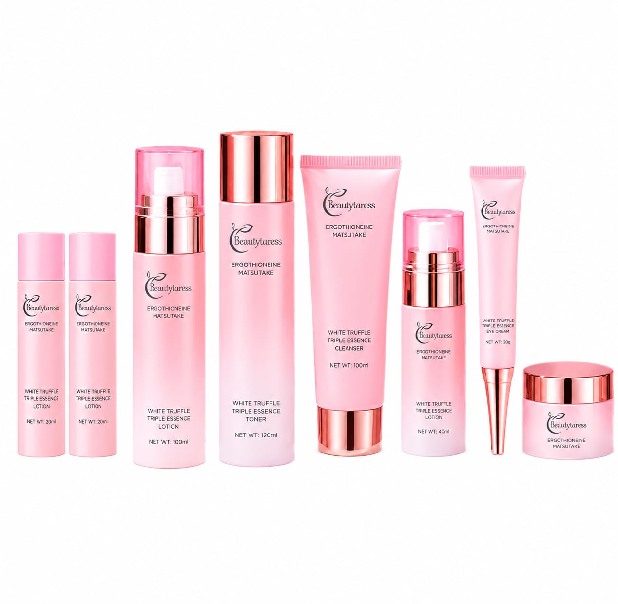 8-Piece Luxury Ergothioneine Skincare Set - BEAUTYTURESS