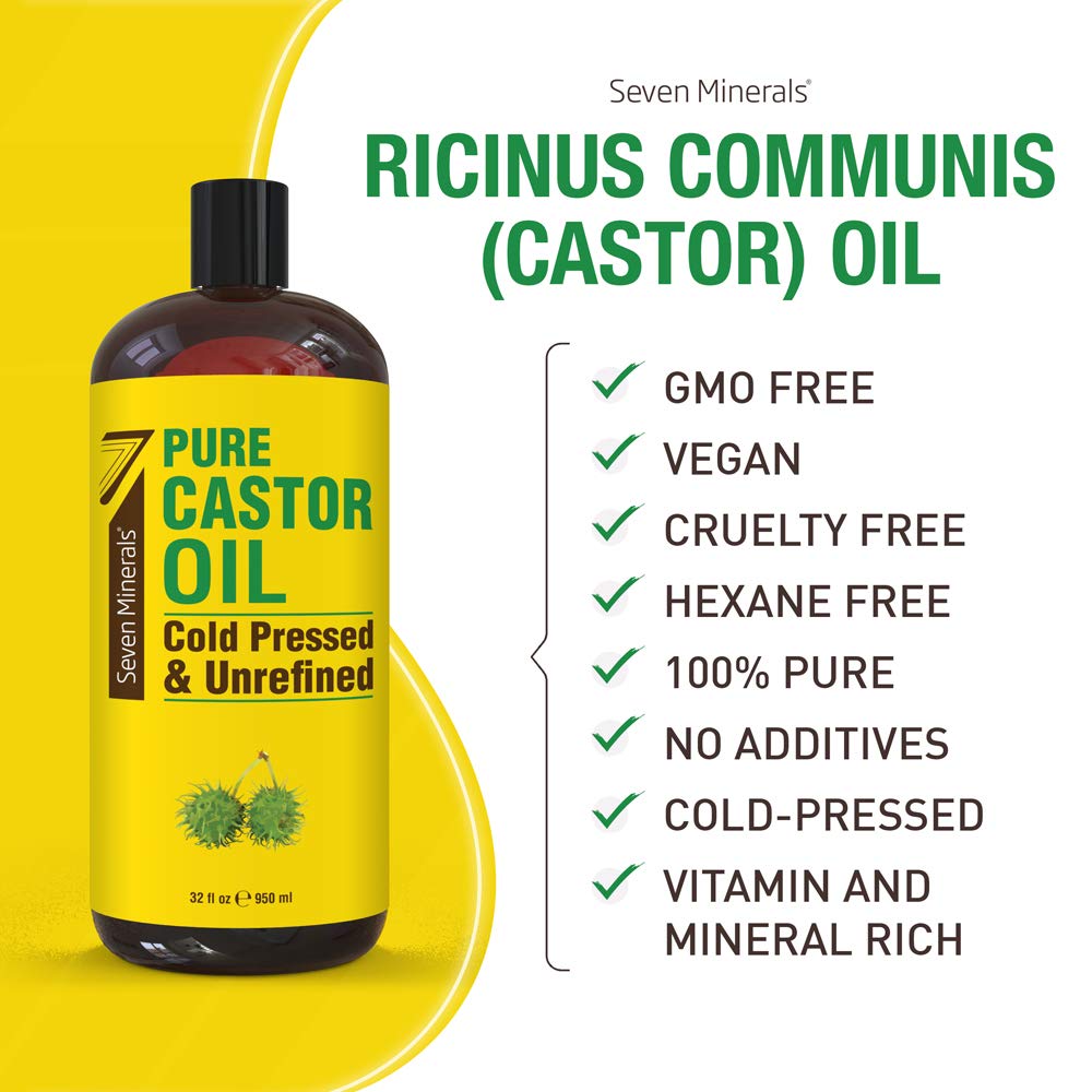 Pure Cold Pressed Castor Oil - Seven Minerals Official Imagery - 4