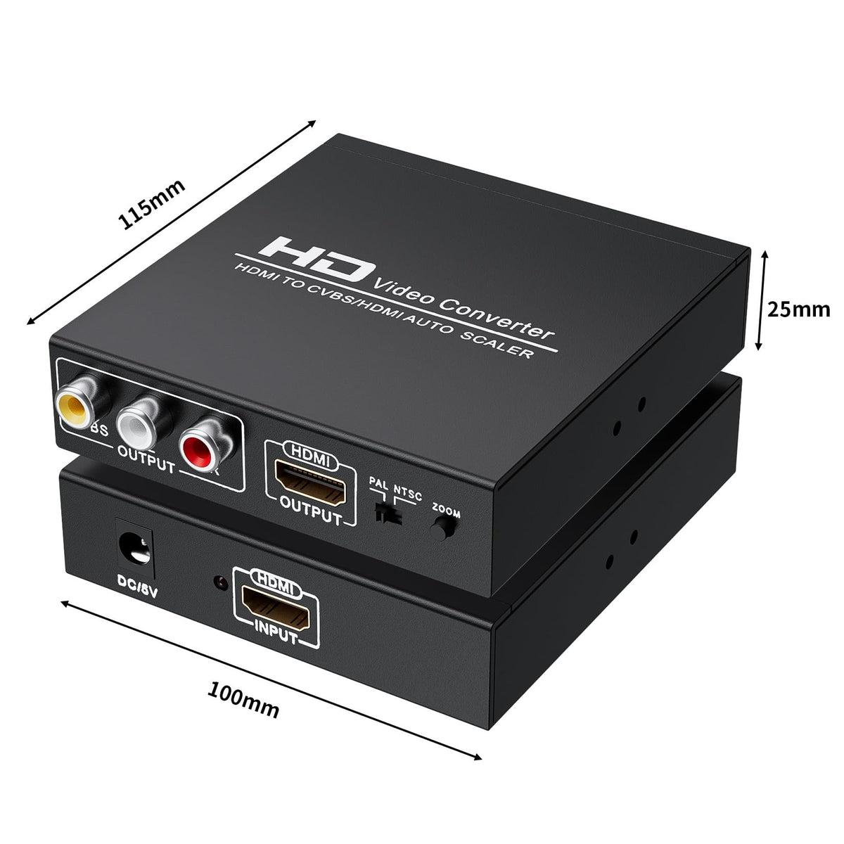 HDMI to RCA and HDMI Converter 3RCA CVBS AV Composite Video - LUKFOCAB Official Imagery - 7