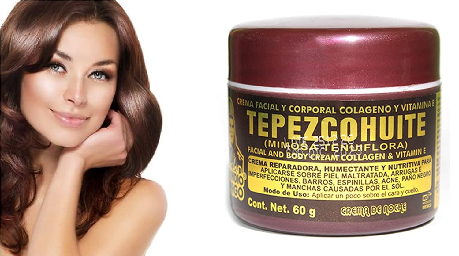 DEL INDIO PAPAGO Facial Night Skin Cream With Tepezcohuite 60g - Del Indio Papago
