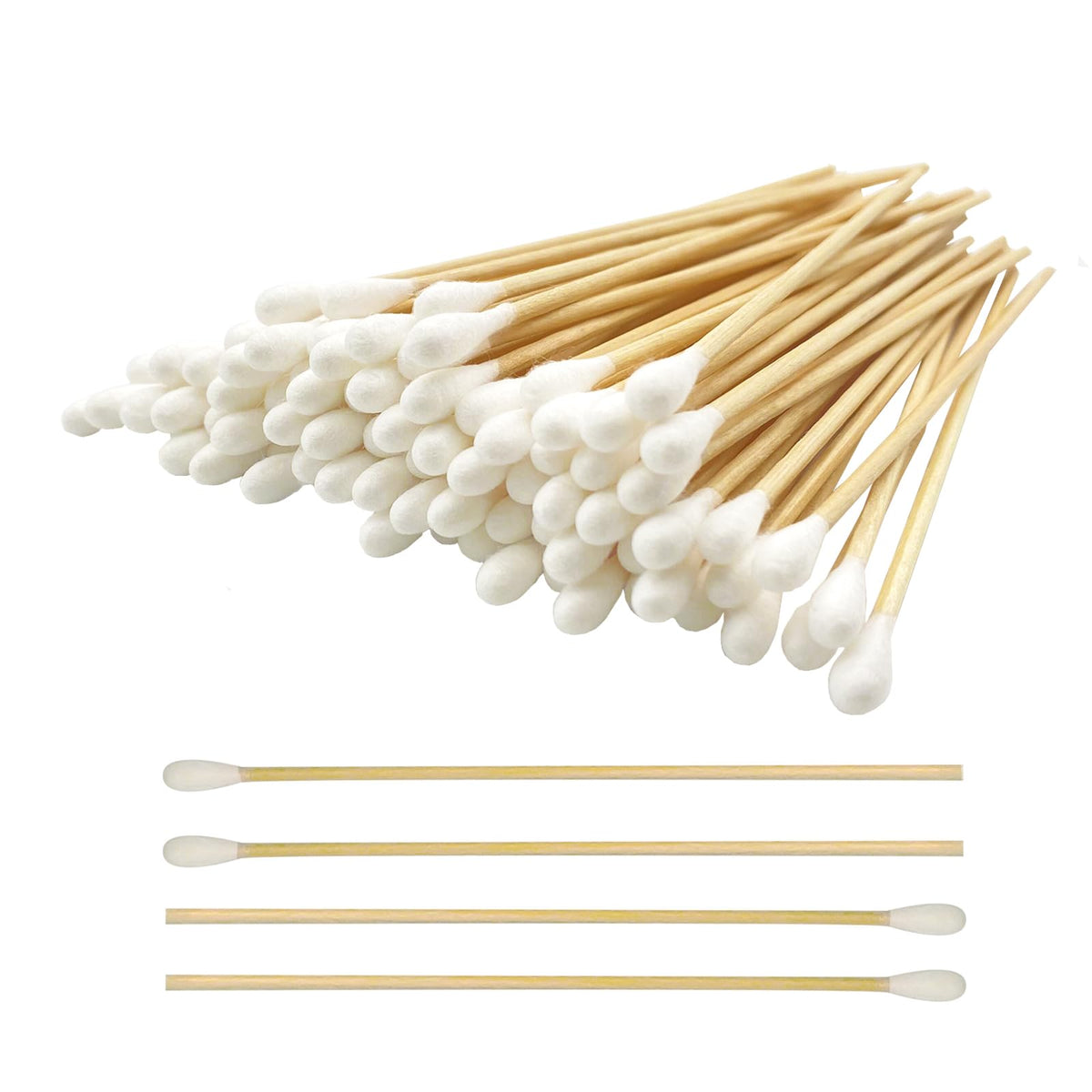 6 Inch Long Cotton Swabs with Wooden Handle 2000pcs - SUIZWMOU Official Imagery - 8