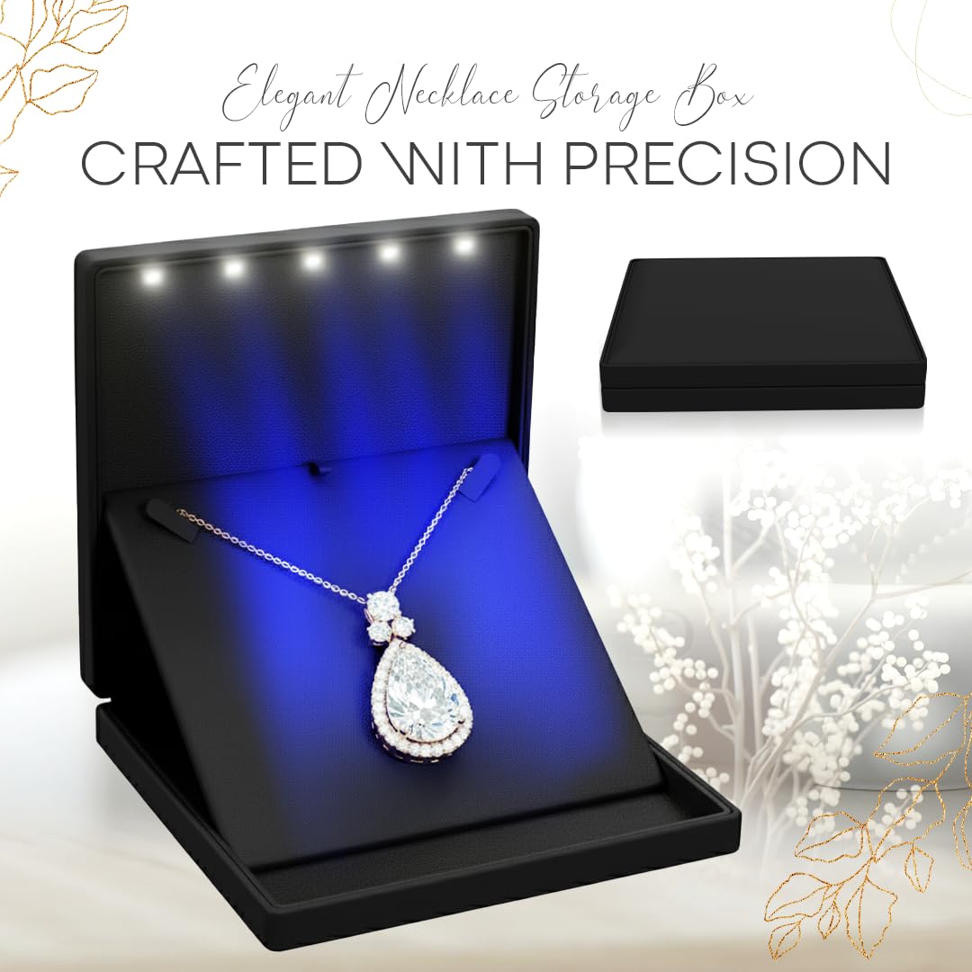 Elegant LED Light Necklace Box Luxury Gift Holder for - YJCBOX Official Imagery - 8