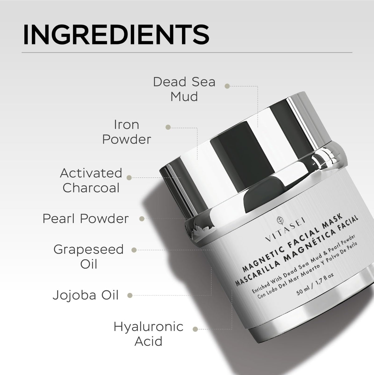 VITASEI Megnetic Dead Sea Mud Facial Deep Cleansing Mask 1 - VITASEI Official Imagery - 7