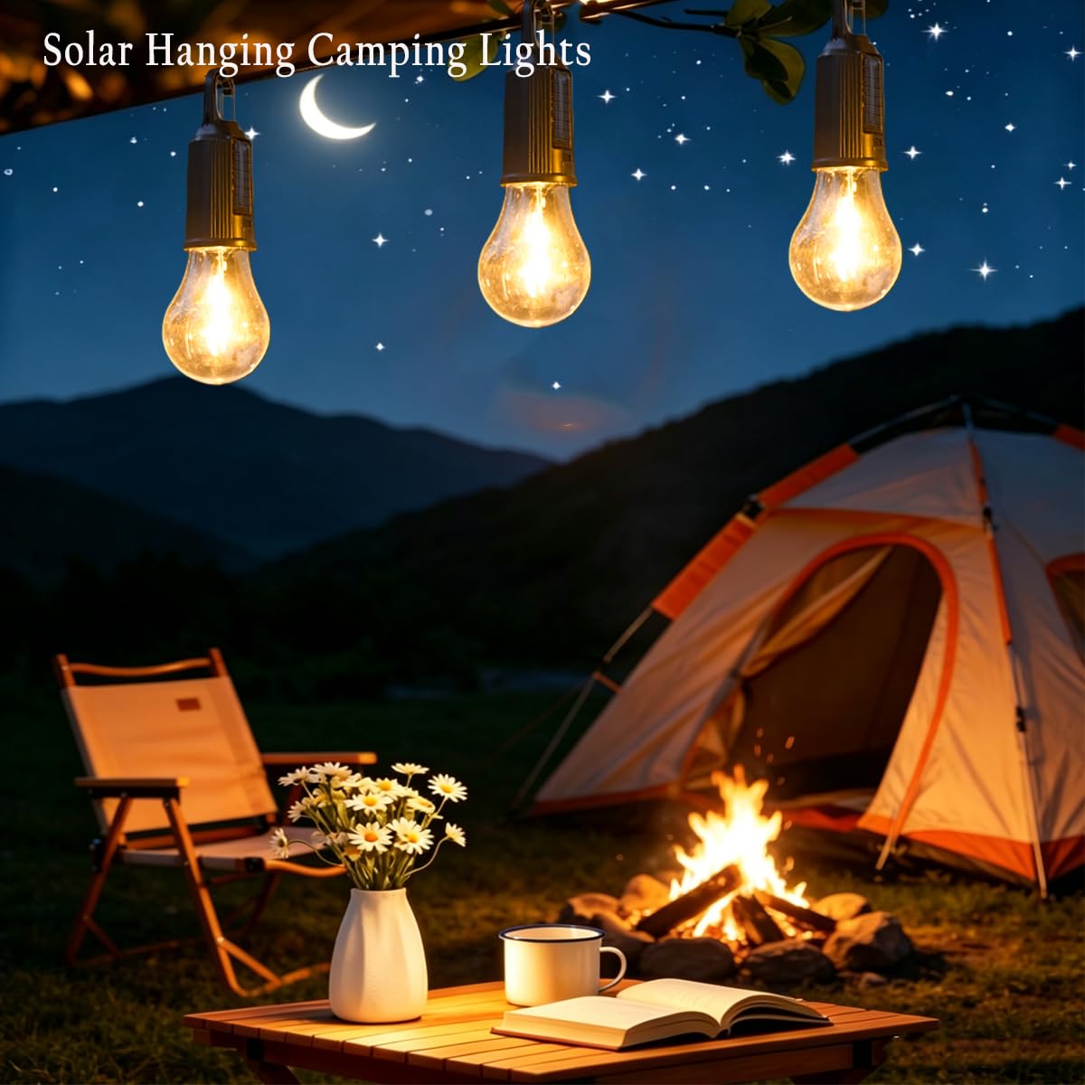 4 Pack Rechargeable Solar Camping Light Bulb Portable - MuMuLZRer Official Imagery - 7
