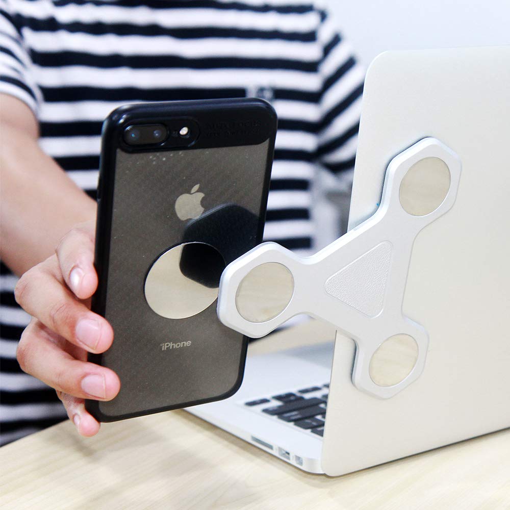 xcivi Magnetic Screen Side Phone Mount for Laptop & Monitor Screen Setup
