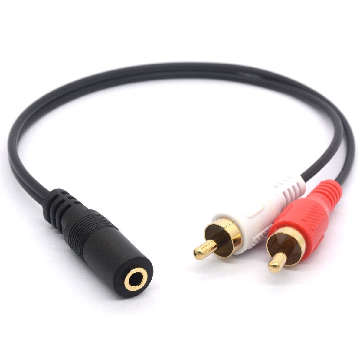 BSHTU 3.5mm Female to Dual RCA Phono Stereo Splitter Cable by BSHTU - Angle View 6