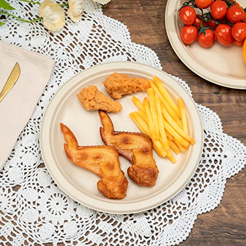Compostable Paper Plates 10 Inch [150 Pack] - Product Imagery