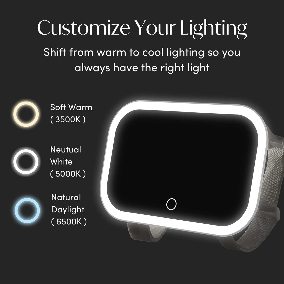 Fancii Car Sun Visor Makeup Mirror with Light Rechargeable 3 - Fancii Official Imagery - 8