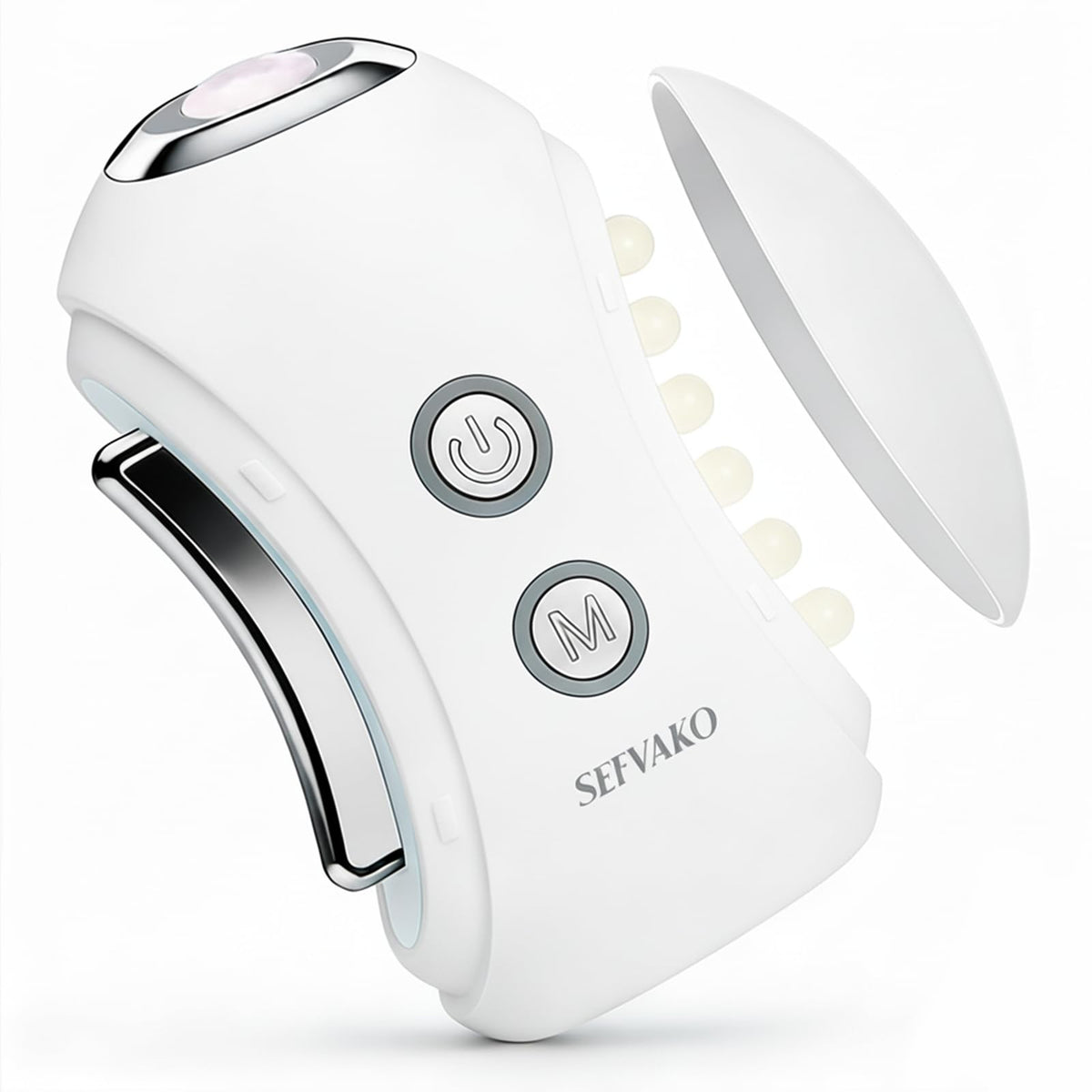Face Massager Tool with Red Light Therapy for Face Jade Rose - SEFVAKO Official Imagery - 2