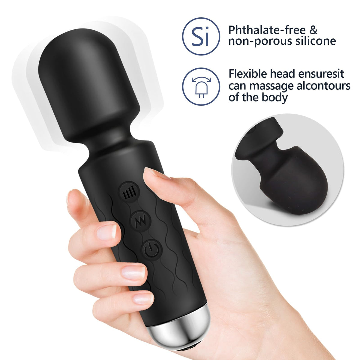 Personal Massager Handheld Micro Wireless Massager Small - Naetxoa Official Imagery - 3