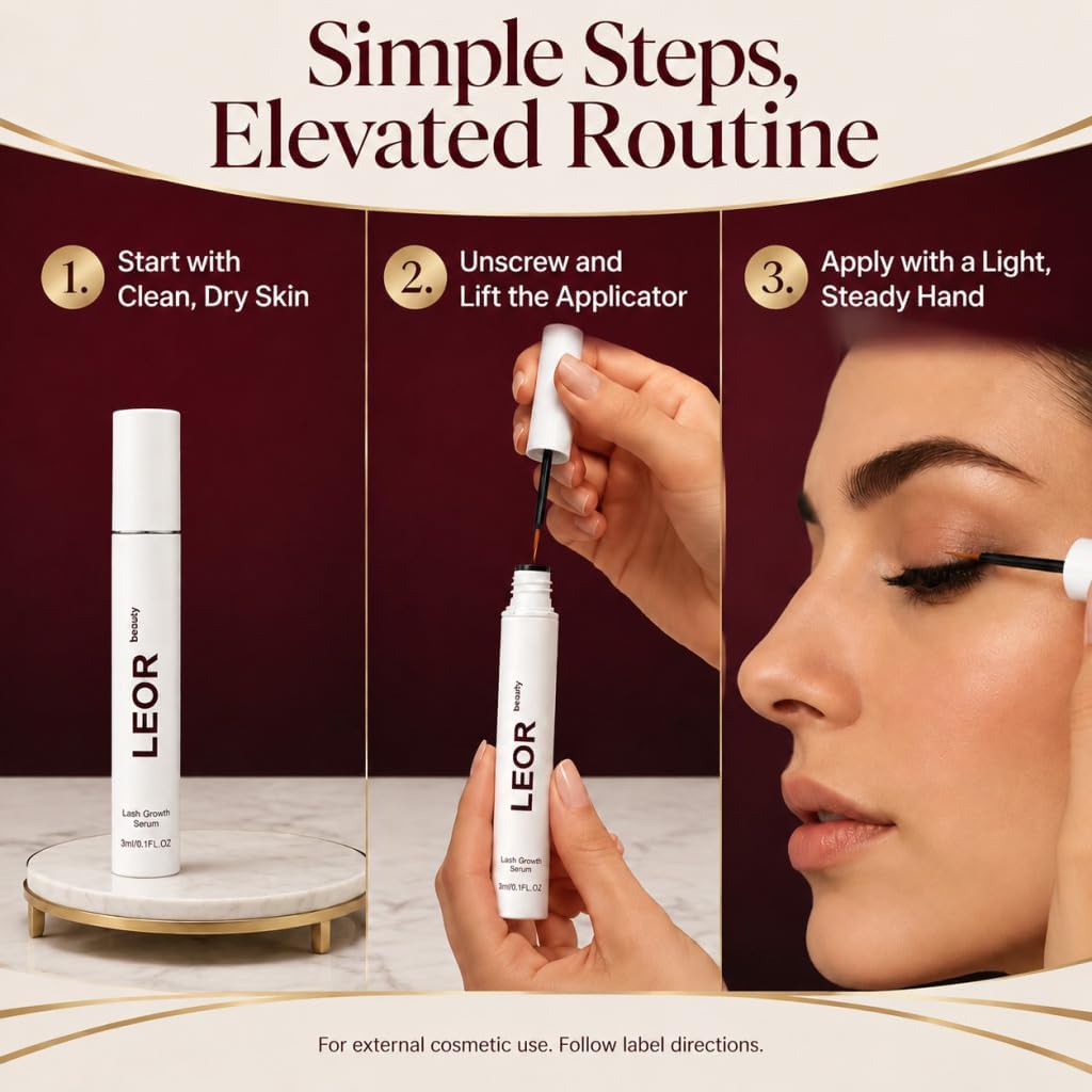 LEOR BEAUTY Eyelash Serum Botanical Lash Conditioner for - LEOR Official Imagery - 4