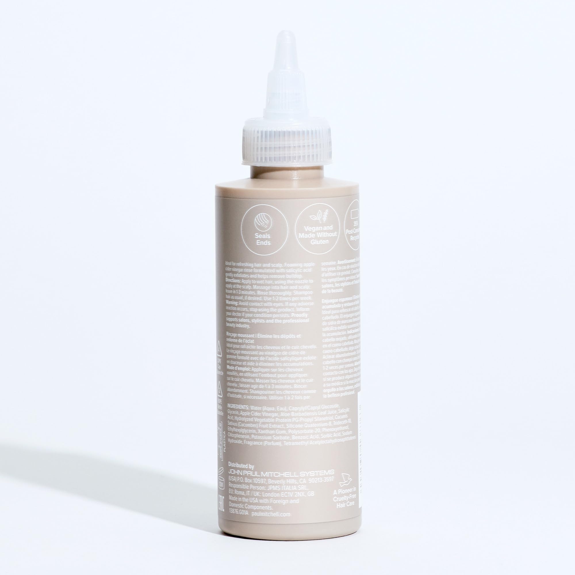 Paul Mitchell Foaming Apple Cider Vinegar Rinse, Removes Buildup + Restores Shine, For All Hair Types, 5.1 fl. oz