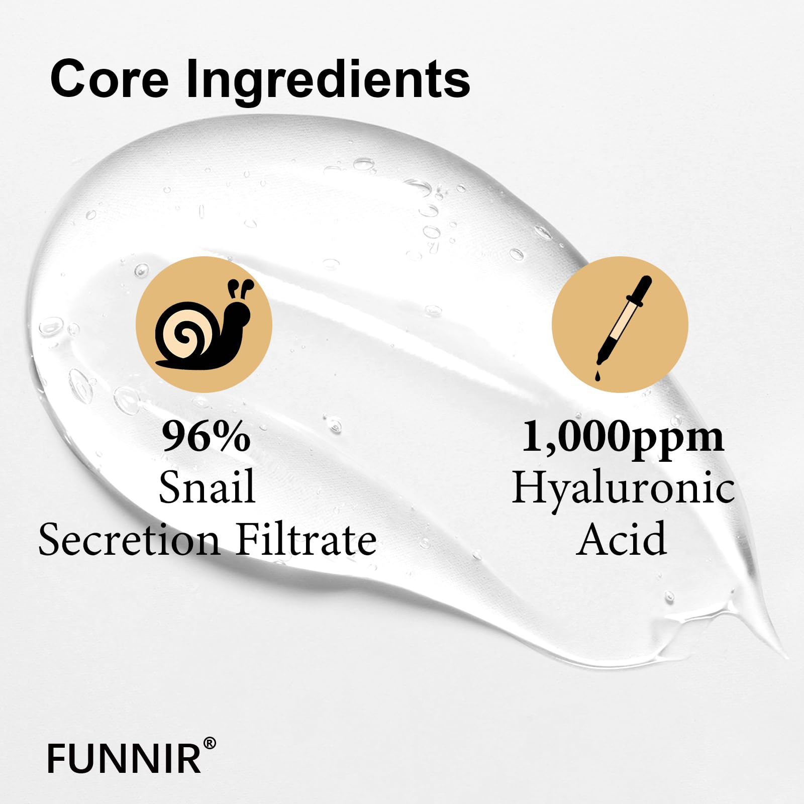 BabyFaceDiary FUNNIR Snail Mucin 96% Essence , Hydrating Serum for Face with - BabyFaceDiary Official Product View 4