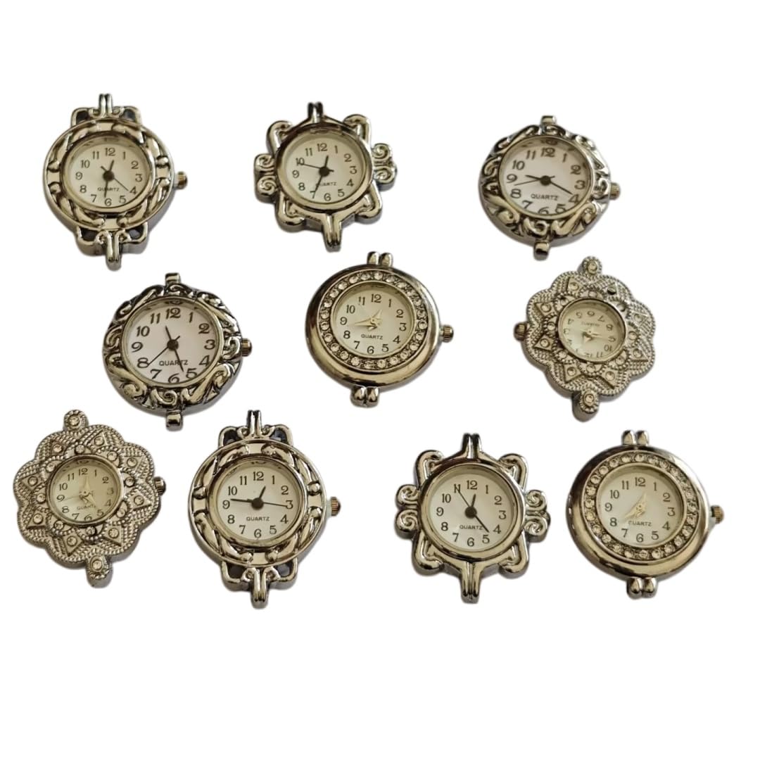ChangJin 10PCS Mixed Lot of Silver Tone Quartz Watch face - ChangJin Jewelry Official Imagery - 2