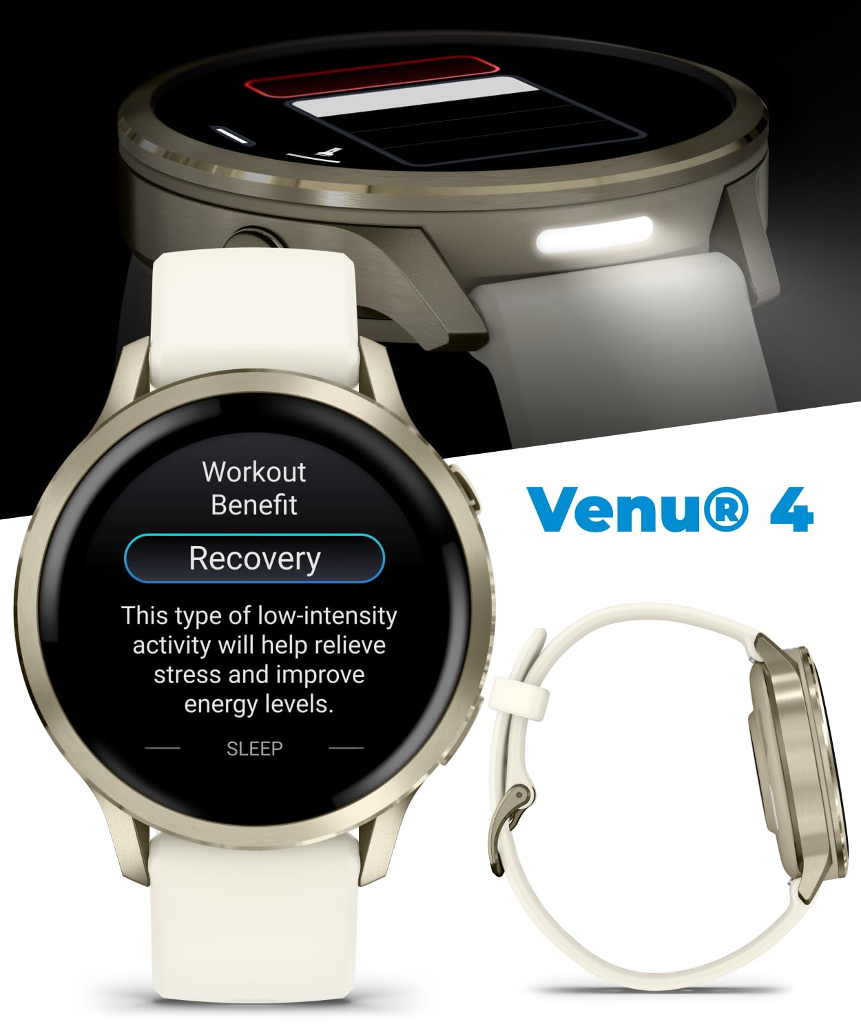 Garmin Venu 4 41mm AMOLED Advanced Health & Fitness GPS Smartwatch, Br - View 5