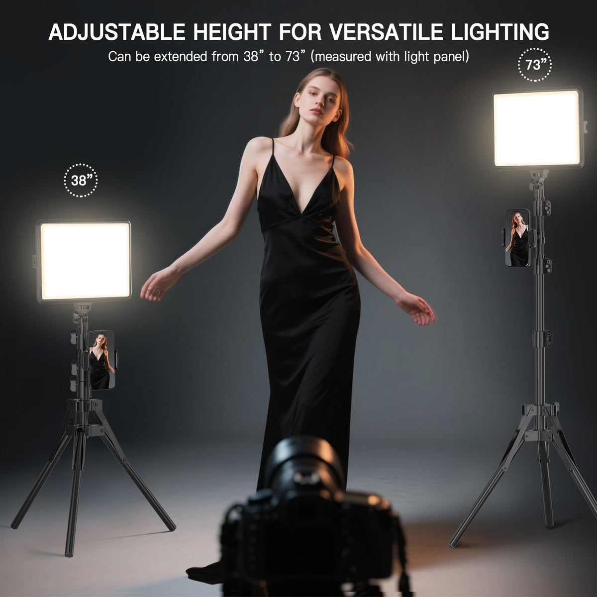 2 Pack LED Video Light Kit NiceVeedi Studio Light 2800 6500K - NiceVeedi Official Imagery - 8