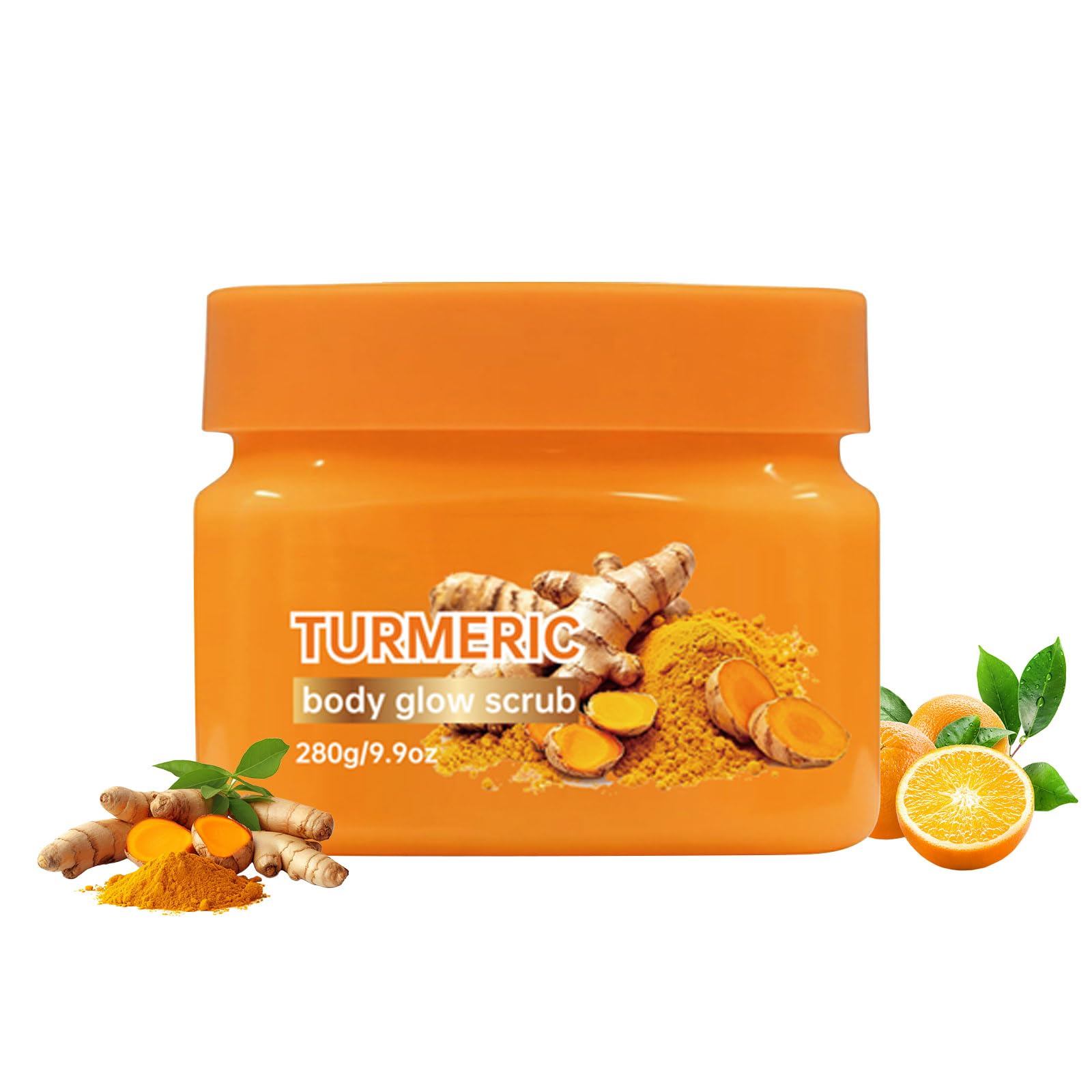 Turmeric Body Scrub, Gentle Body Exfoliator Scrub, Deep - Product Imagery