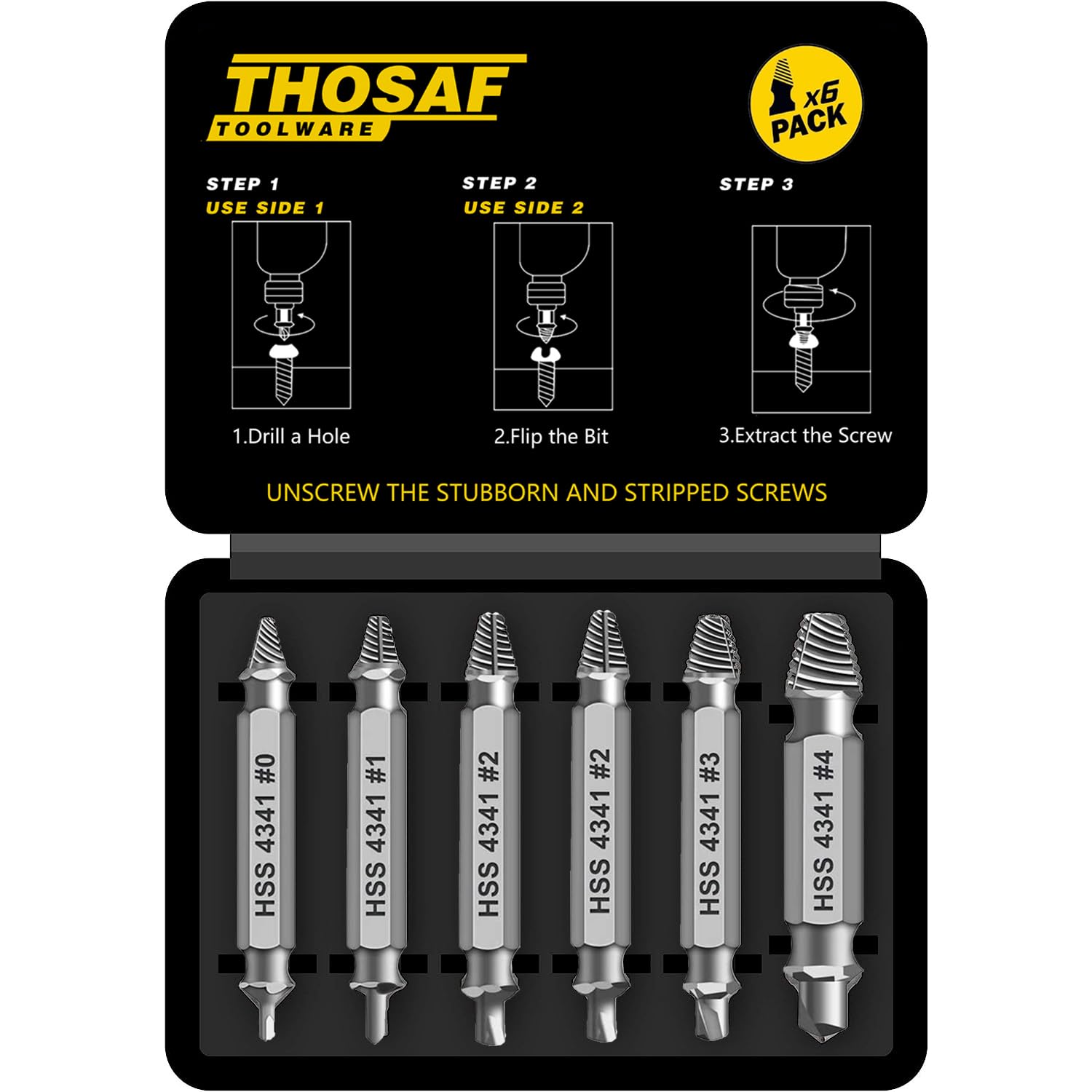 THOSAF Damaged Screw Extractor Set,Christmas Stocking Stuffers fo by THOSAF - Angle View 1