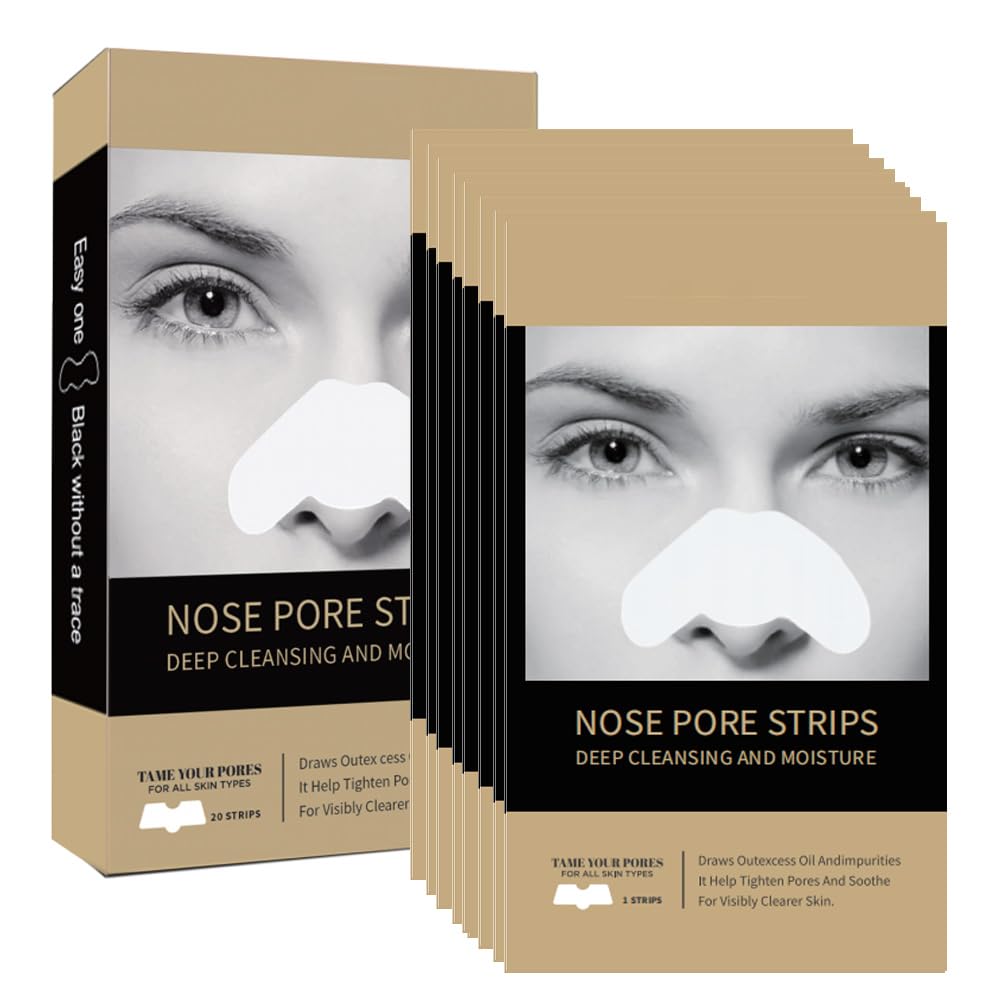 Blackhead Remover Nose Pore Strips for Women & Men, 20 PCS - Product Imagery