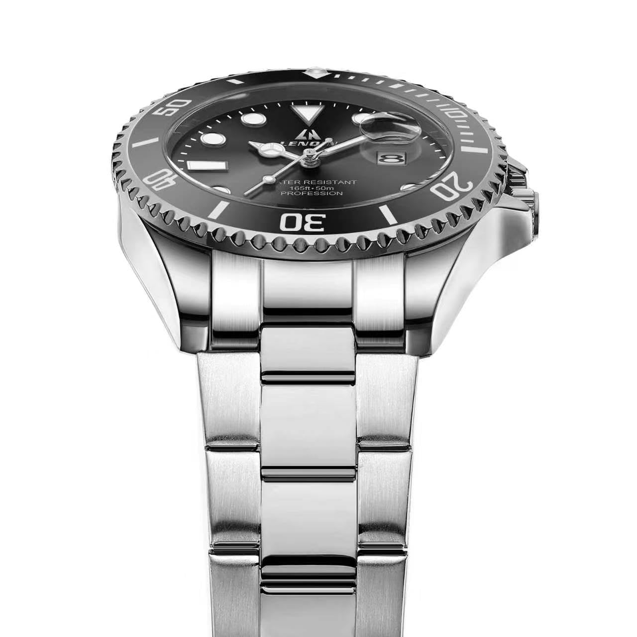 LN LENQIN Mens Watches Stainless Steel Waterproof Watch for Men - View 3