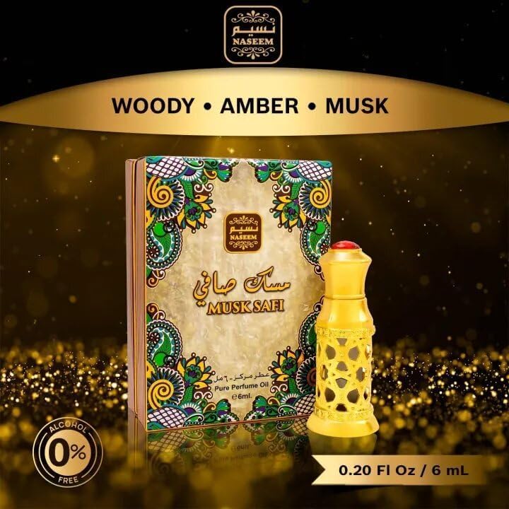 NASEEM Musk Safi (6ml) Attar Perfume Oil for Men & Women | Rich - Product Imagery