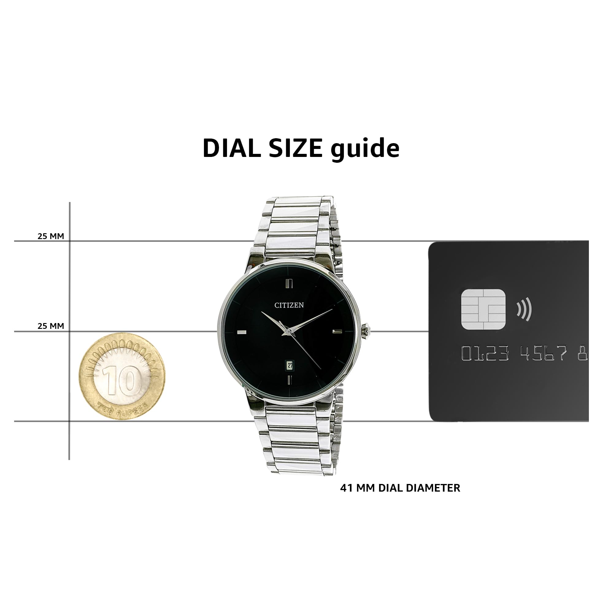 Citizen Quartz Mens Watch, Stainless Steel, Classic - View 4
