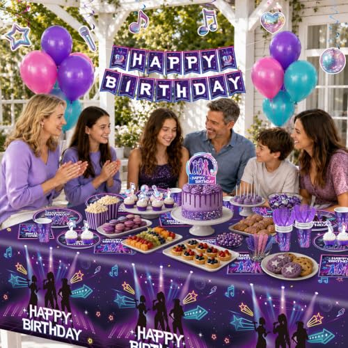 179Pcs K-Pop Birthday Decorations for 24 Guests, Music Party - Product Imagery