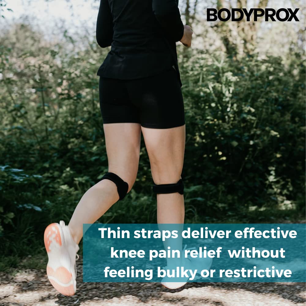 Bodyprox Patella Tendon Knee Strap 2 Pack, Knee Pain Relief Support Brace