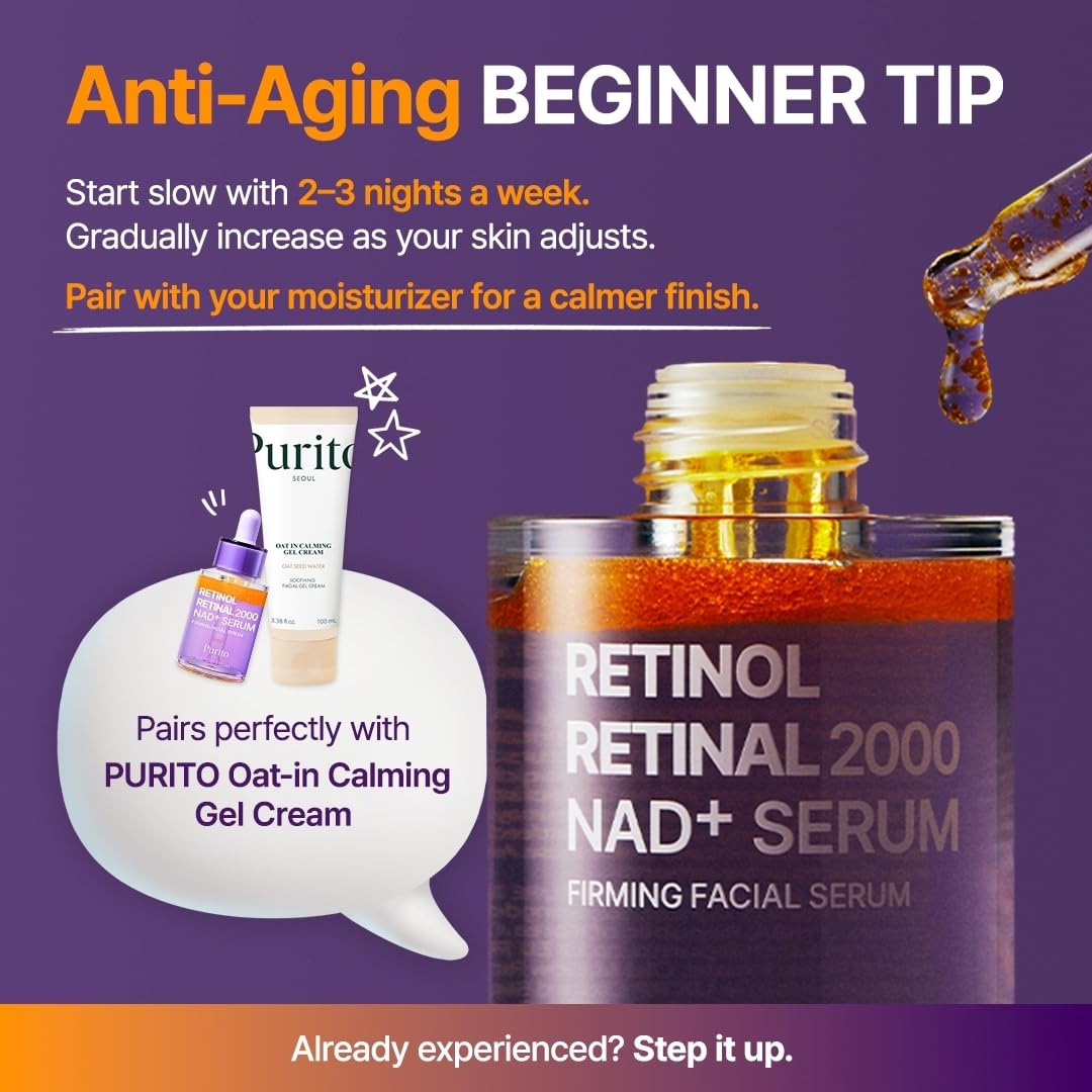 PURITO Retinol + Retinal Serum for Sensitive Skin, 1.01 fl.oz - PURITO Official Product View 8