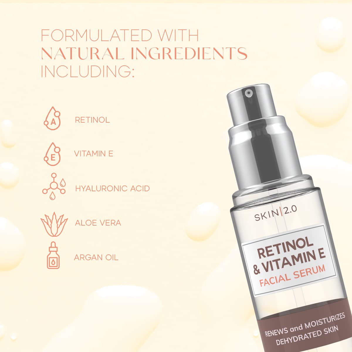 Skin 2 0 Retinol Vitamin E Face Serum - Skin 2.0 Official Product Imagery - 5