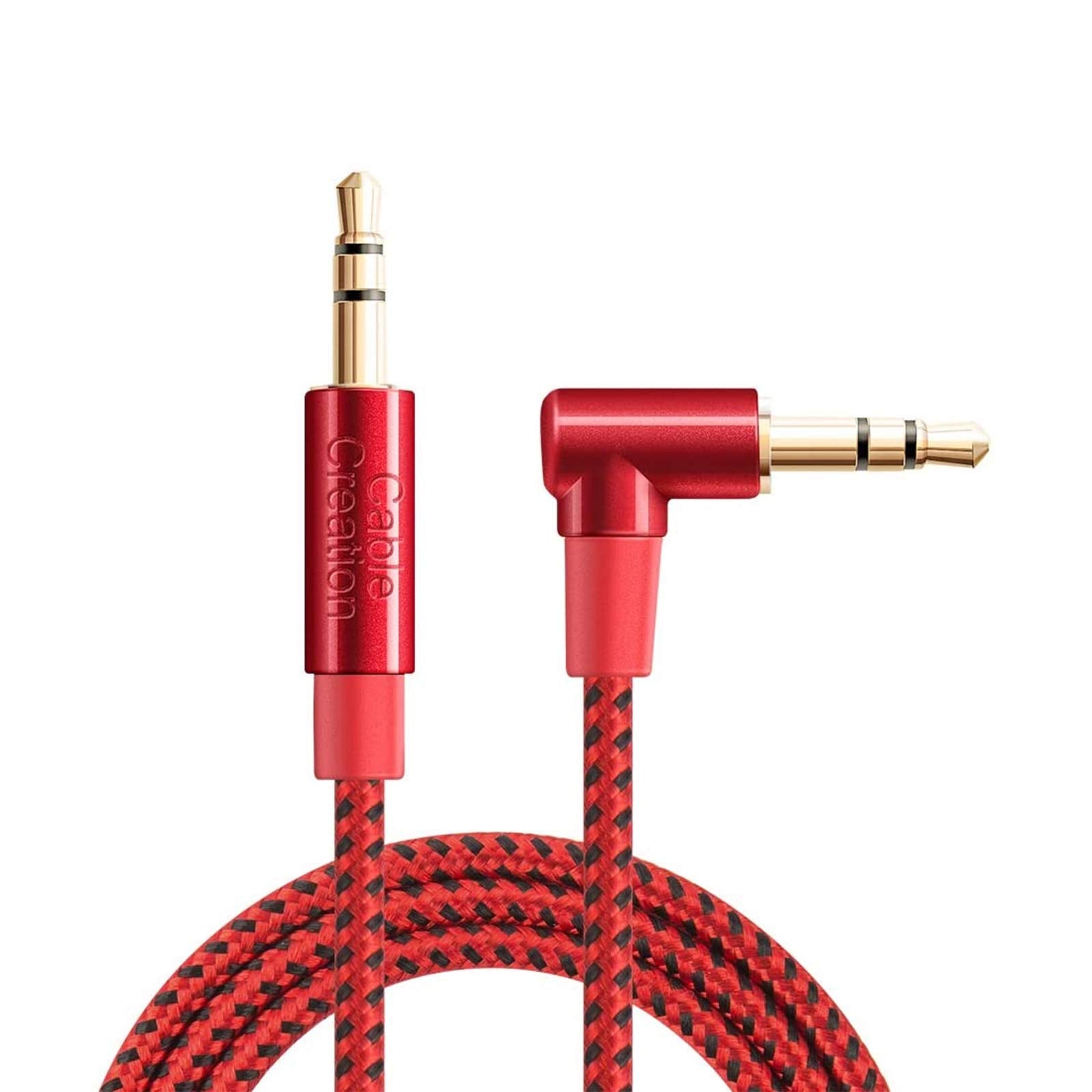 CableCreation 3.5mm Audio Cable 6FT/1.8M, Right Angle Aux Stereo by CableCreation - Angle View 9