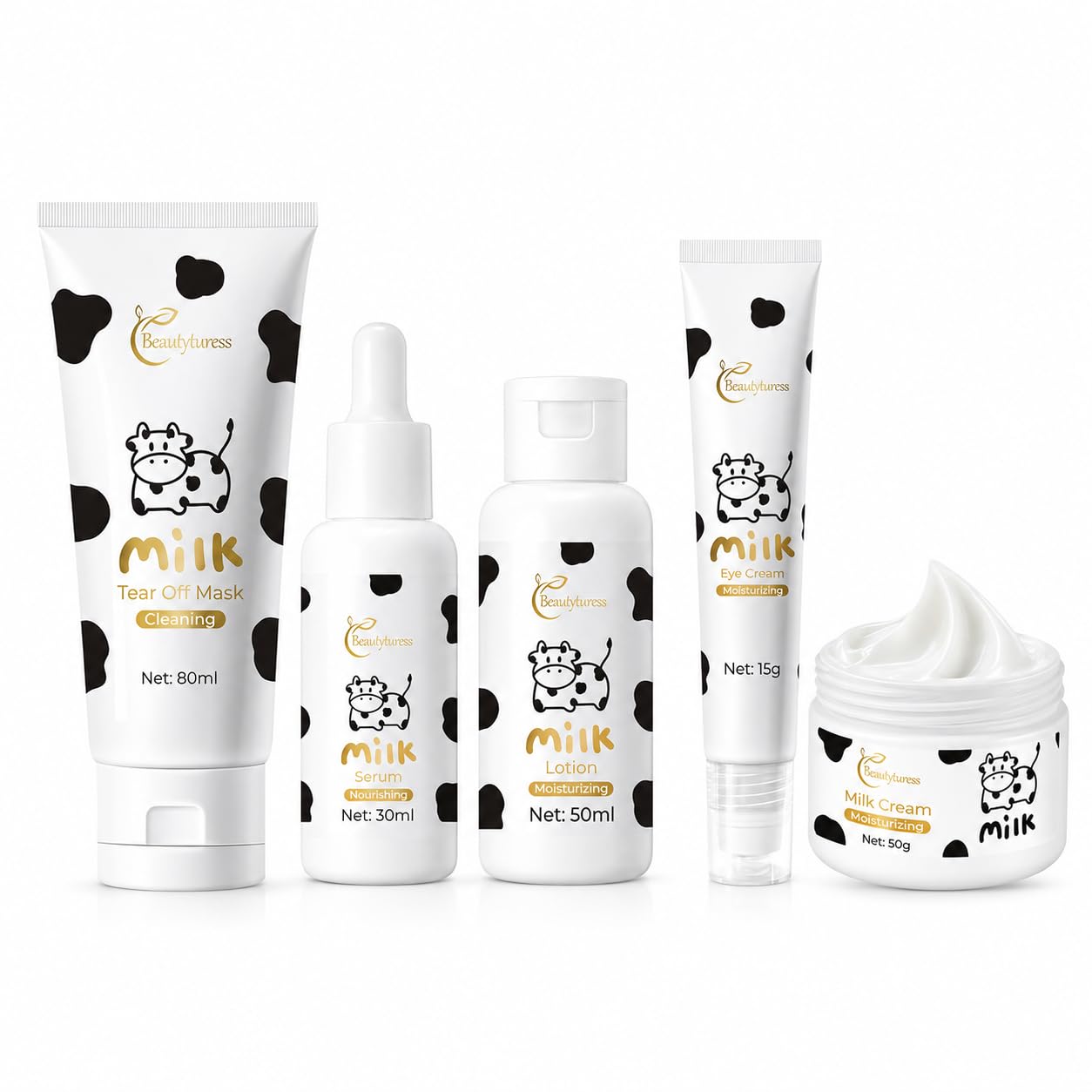 5 Piece Milk Face Skin care Kit for Teens - BEAUTYTURESS