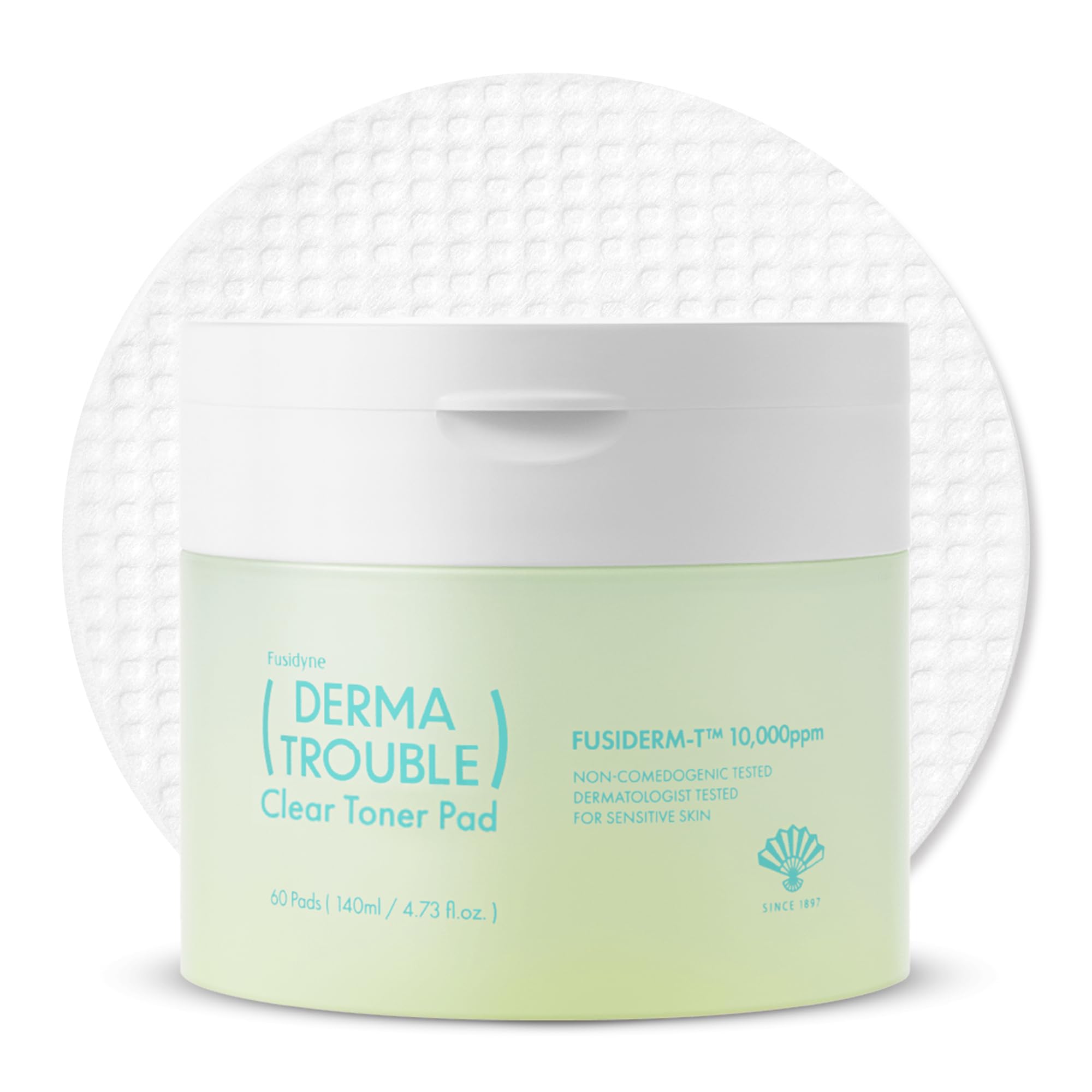 Derma Trouble Clear Toner Pads, 60ct, LHA, PHA, Salicylic - FUSIDYNE