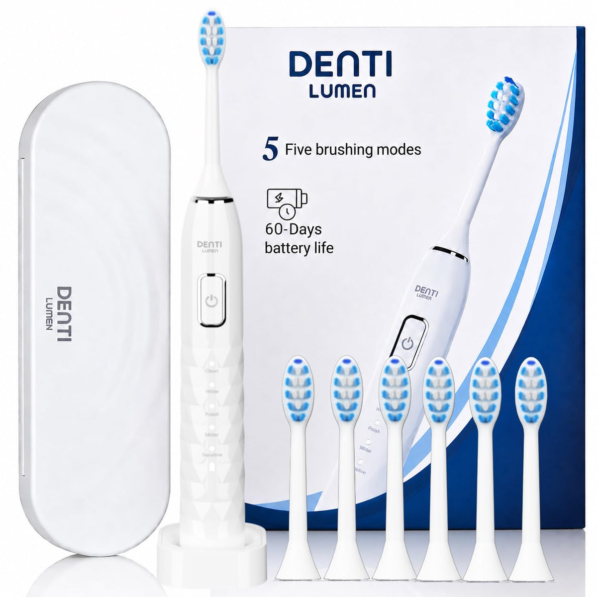 Sonic Electric Toothbrush for Adults 38 000 VPM 5 Brushing - Denti lumen Official Imagery - 1