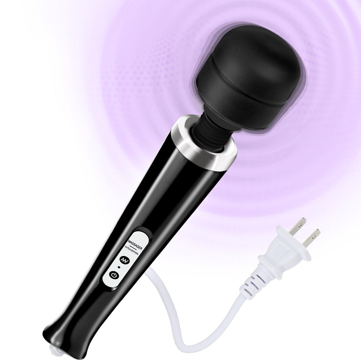 Wired Wand Massager for Women 10 Speed Electric Handheld - VZVJTR Official Imagery - 2