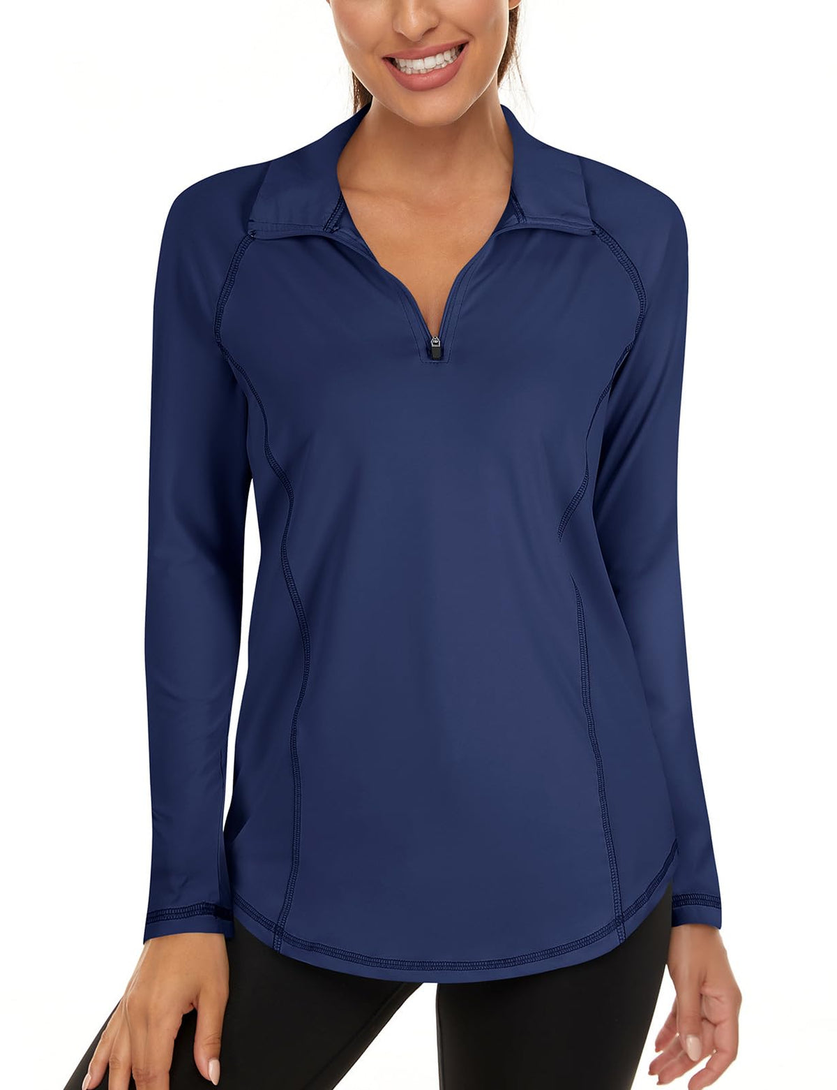 LURANEE Womens UPF 50 Long Sleeve 1 4 Zip Pullover Athletic - LURANEE Official Imagery - 2