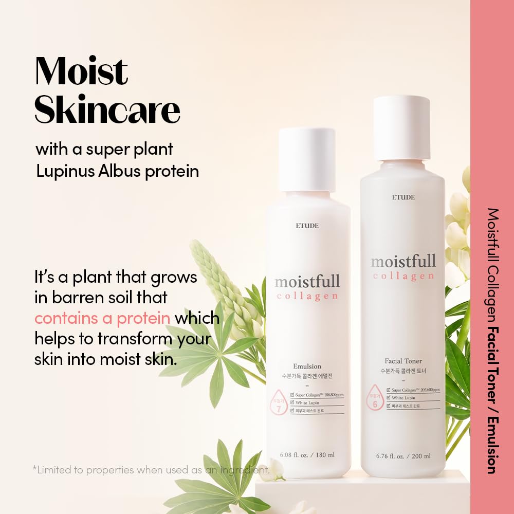 ETUDE Moistfull Collagen Korean Skin Care Toner and Emulsion - ETUDE Official Imagery - 7