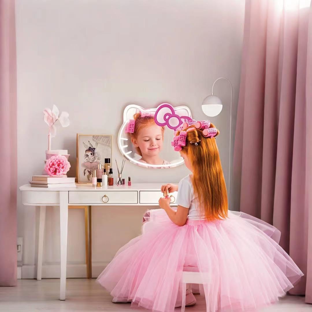 GALLIA Anime Hello Kit Mirror Vanity Neon Mirror with - GALLIA Official Imagery - 8