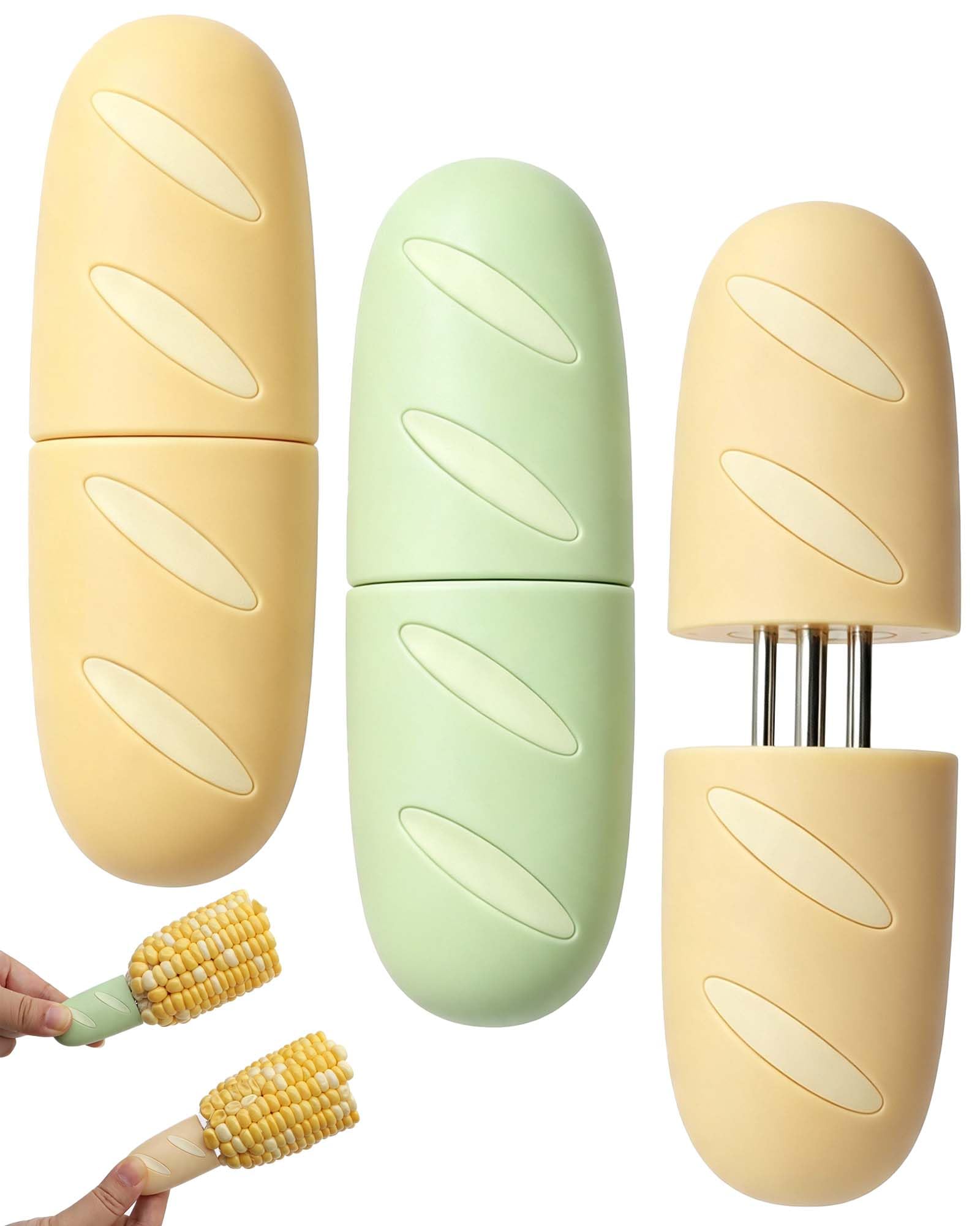 3 Pack Corn Holders with Magnet, Heat Resistant Corn On The Cob - Product Imagery