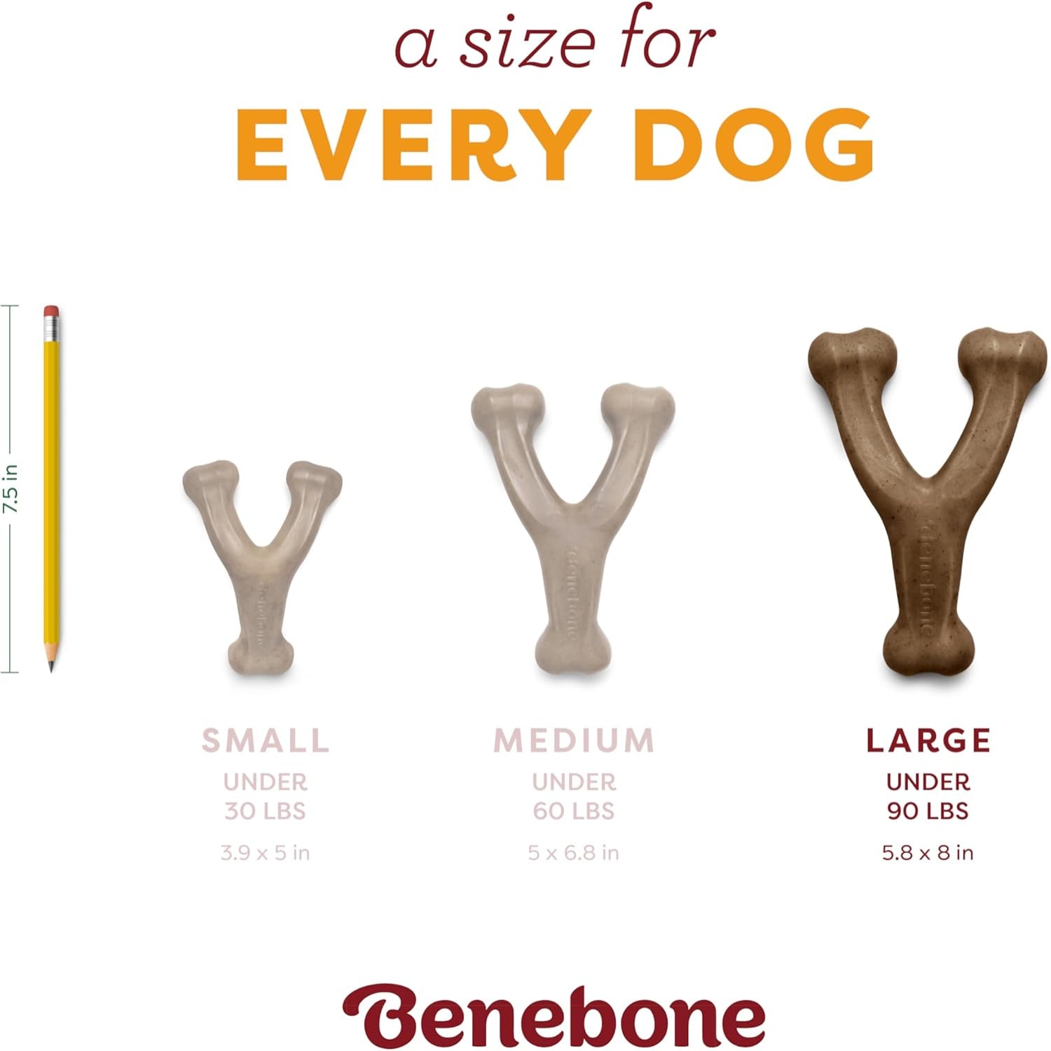 Benebone Pumpkin Spice Wishbone dog chew toy in limited edition flavor, made of durable material for dogs to chew and play.