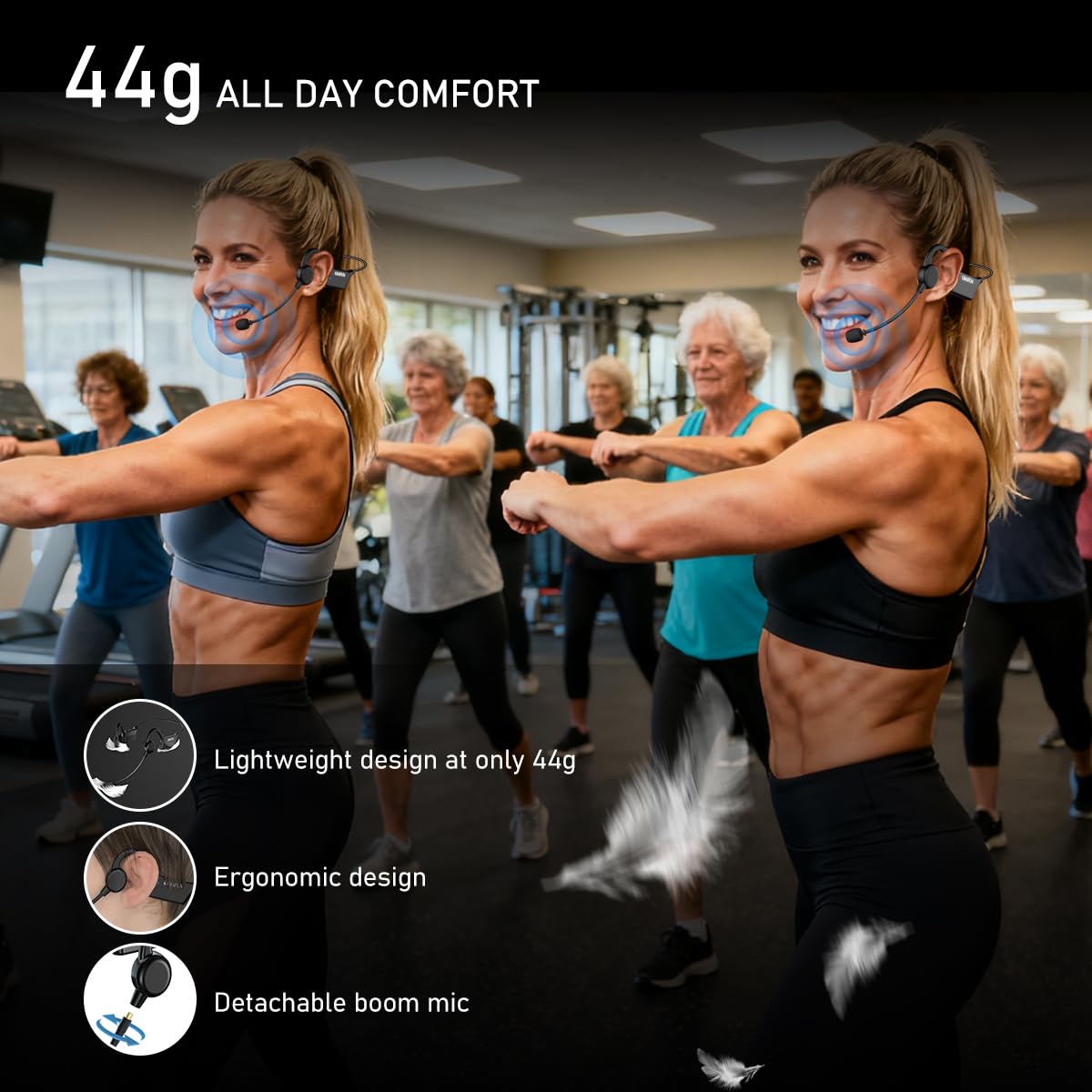 KIMAFUN 2 4G IP67 Waterproof Wireless Fitness Headset - KIMAFUN Official Imagery - 5